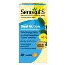 Senokot-S Dual Action 60 Tablet, ירקות טבעיים לקסטיביים Ingredient Plus Stoolener Tablet, Gentleתלויה Overnight Relief of Occasional Constipation לבן לבן