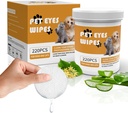 Senlong Eyes Wipes for Dogs - Gently Remove Tear Stain - כלב נקי יותר, Eye Debris, Discharge, Mucus Secretions - גורפי עיניים מדמיעים כתמים - כלב וחתול מגבונים - 220pcs, לבן לבן לבן לבן לבן