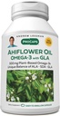 ANDREW LESSMAN Ahiflower אומגה 3 עם GLA - 60 Softgels - ייחודי איזון, מקור מבוסס צמחי של חומצות שומן אומגה 3. No Stomach Upset, Contaminants או מרקורי. קל ל Swallow