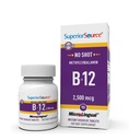 מקור גבוה No Shot ויטמין B12 Methylcobalamin 2,500 mcg, Quick Dissolve MicroLingual Tablet, 90 Count, Active Form of B12, תומך בייצור אנרגיה, תמיכה במערכת העצבים, Non-GMO