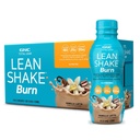 GNC Lean Shake Burn with Caffeine, קליני פרובנס ניהול משקל, מוכן לשתות החלפת Meal, 25g חלבון עם Zero הוסיף סוכר, Vanilla Latte, Pack של 12