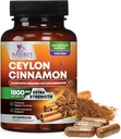 אורגני Ceylon Cinnamon תוסף 1800 מ"ג - מוסמך אורגני Ceylon Cinnamon אבקת גלולות - אנרגיה ותמיכה לב לנשים וגברים, בבקבוק בארה"ב, אנטי-חמצן, Gluten Free, non-GMO - 60 קפסולות