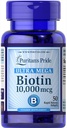 הגאווה של Puritan Ultra Mega Biotin 10000 Mcg 50 Count