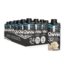 OWYN Pro Elite Vegan Plant-מבוסס חלבון שקד, וניל, 24Pack, 32g Plant Protein, Prebiotics, Superfoods Greens for Workout and Recovery, 0g Net Carbs, Zero Sugar, Keto (24 Pack)