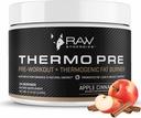 Thermo Pre - Fitness Support Supplement for Active Lifestyles - Pre-Workout Thermogenic & Metabolic Support - Plant-based, Natural Ingredients - Apple Cinnamon - 24 משרתים