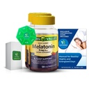 Melatonin 5Mg, 120 חניכיים, תמיכה בשינה (2 Pack) עם Bundle בלעדית Ligth & Spring Guide
