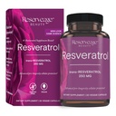 שמירה על יופי, Resveratrol 250 מ"ג, תוסף Antioxidant לבריאות הלב והמוח, תומך הזדקנות בריאה מערכת החיסון, Paleo, Keto, 30 קפסולות
