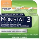 Monistat 3 Day Yeast זיהום טיפול לנשים, 3 Miconazole Pre-Filled Cream Applicators & חיצונית Monistat Anti-Itch Cream Bundle