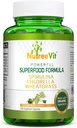 NutreeVit Pure 100% אורגני Spirulina + Chlorella + חיטה - Powerful Superfood - Veggie כמוסות