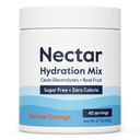 Nectar Sugar חינם אלקטרוליט אבקת - פירות אורגניים No Sugar או Calories - אבקת הידרציה עבור Dehydration הקלה ו Rehydration מהיר - Keto and Paleo (Orange 40 לשרת Tub)