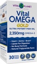 Vital Planet - Vital אומגה Ultra Potent Wild תפס אומגה 3 שמן דגים תוספת עם 2350 מ"ג של אומגה 3 שומן Acid תוספי EPA ו DHA כדי לתמוך המוח ובריאות הלב 30 Softgels