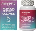 חניכיים פוריות לנשים, Premium Feminine Balance Gummies, עם Inositol, CoQ10, Folate ווויטמינים, תמיכה בהורמונים, Ovulation / Manstrual Cycle, 1 חודש אספקה