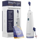 נוסע SinuPulse עם 30 Sinuair Packets - Cordless Pulsating Nasal Irrigation Sinus Rinse System, Space Saving Cleaner & Relief Machine for Travel, יותר יעיל מ Neti Pot או Nose Spray