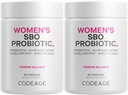 תוסף Probiotics של נשים Probiotics - 50 מיליארד CFUs - SBO Probiotics & Prebiotics - Cranberries - Feminine Health - Fermented הבוטני, Whole מזון - טבעוני, non-GMO - 2 Pack