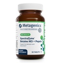 Metagenics SpectraZyme Betaine HCI + פפsin - תומך Stomach Health & Aids in Digestion* - עם Betaine HCl & פפsin - Proteolytic Digestive Enzyme * - Non-GMO - 45 משרתות - 90 טבליות