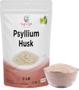 Psyllium Husk Whole 2 lb (32Oz), להשתמש ב Smoothies, בישול וב Baking, Unflavored, Fine Ground, 100% טבעי, non GMO, על ידי המתנה של יוגי