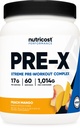 חומרים מזינים Pre-X Xtreme PreWorkout אבק מורכב, Peach מנגו, 60 משרתים, Vegetarian, non-GMO וגלוטן חינם