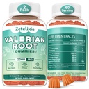 2 Pack Organic Valan Root Gummies, Natural Calm כדי לעזור להירגע, התוסף צמחי לתמיכה Mood, Melatonin חינם, non-GMO, Gluten Free, טבעוני, גרלופ פלמור ירוק, הרוזן 120