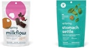 UpSpring Milkflow SoftChews, הנקה תוספת עם Fenugreek & ברך Thistle + UpSpring Stomach Sttle טיפות עבור Occasional Nausea הקלה / תחילת Stomach עם ג'ינג'ר, לימון, Spearmint ו B6.