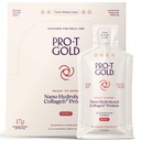 ProT Gold Liquid Collagen חלבונים נורה, 17g Clear חלבונים ננו-הידיד גראס פד קולגן, 2g Arginine עבור Wound Support, Gluten Free, Sugar Free, 0g Carbs, non GMO, ברי, 1 oz, 24 Pack