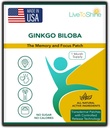 Live to Shine Ginkgo Biloba Patch - 30 Gingko Transdermal Patches - 1 חודש אספקה לנשים וגברים - ארה"ב Made