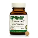 תהליך סטנדרטי Echinacea-C - תוספת לתמיכה במערכת החיסון - מציעה ויטמין C Dose - Gluten-Free, non-Dairy & Non-Soy - 90 טבליות (90 משרתים)