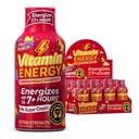ויטמין אנרגיה Immune+ תוספת כוח אנרגיה ירו פירות Punch 12 Pack, 260 מ"ג טבעי Caffeine, B-Vitamins, Citicoline, תה ירוק, Immunity & Focus תמיכה, Zero Sugar, Gluten-Free1.93 floz oz
