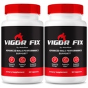 (2 Pack) Vigor Fix Male תוסף, VigorFix Pills for Men, Daily Nutrition for Total Health and Wellness, Vigor קבע קפסולות תמיכה עבור ביטחון ואנרגיה, ביקורות (120 קפסולות)