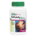 NaturesPlus Herbal Actives InflamActin - 60 קפסולות צמחוניות - תוסף צמחי עם Turmeric & Bromelain - תמיכה פונקציונליות אדוגנית - טבעוני, Gluten-Free - 30 משרתים