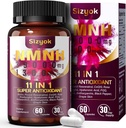 11-in-1 NMNH (Dihydronicotinamide Mononucleotide), 600 מ"ג לשרת, NAD+ תוספת עם Resveratrol, CoQ10 כדי לתמוך NAD+ רמות, NMNH תוספת עבור Anti-Aging, 60 Count, 30 יום אספקה-63
