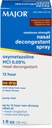 MAJOR כוח מקסימלי Nasal Decongestant Spray, Oxymetazoline HCl 0.05% Pump Mist, non-Drowsy Nasal Spray, עד 12-Hour Relief from Nasalungestion, Colds, and Allergies 1 Fl. Oz. (1-Pack)