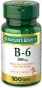 Nature?s Bounty ויטמין B6, 100 מ"ג, טבליות, 100 Ct.
