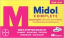 Midol Complete, Menstrual period Relief, Caplets, 40 Count, 2Pack