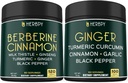 Bundle 7in1 Berberine HCl & 5in1 ג'ינג'ר - תמיכה Immune, Digest ובריאות הלב