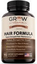 לגדל ויטמין All in One Hair Formula for Men & Women - Advanced Hair Formula כולל Biotin, Saw Palmetto, DHT Blocker & Trace מינרלים - תוספת שיער לשיער, עור וציפורים - 90 קפסולות