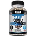 Kaya Naturals - Sleep Support Formula with Melatonin - סיוע בוויטמין תוספת - Sleep Stress and Mood Support - L-Tryptophan, Passion Flower, Ashwagandha ועוד - 60 קפסולות ( Count 60)