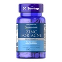 Puritan's Pride Zinc for Acne Skin Formula with Vitamins C, B-6, A, and E for Men and Women, Dietary Supplement for Clear Healthy Skin, Immune System, Cell Division and Growth Support, 100 Tablets