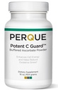PERQUE Buffered ויטמין C Ascorbate אבקת - pH Balanced, Vegetarian, Allergen-Free ויטמין C תוסף - Fast-Acting Antioxidant Support - אבקת Efferscent עם Magnesium, Potassium & Zinc - 16 oz