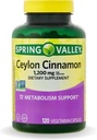 עמק האביב Ceylon Cinnamon כמוסות 1200 מ"ג, תמיכה Metabolism * 120 Count | Non-GMO & Gluten גלולות חינם (Pack of 1)