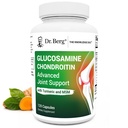 Dr. Berg Glucosamine Chondroitin MSM Turmeric & Boswellia - תוספת תמיכה משותפת מתקדמת עם 1500 מ"ג גלוקוזאמין Sulfate - כולל 120 קפסולות