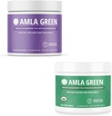 Amla אבקה & Green Tea Superfood תוספת, תמיכה אנטיקסידנטית, מיוצר עם Elderberries (90 משרתים) וגוזיות הודיות (30 משרתים), אורגני, טבעוני,