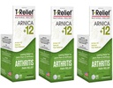 T-Relief תוספת כוח דלקת פרקים כאב Reliever Arnica +12 תרופות טבעיות עבור סות משותף Soreness Stiffness Aches, Quick Disshoot כאב הקלה עבור נשים וגברים - 100 טבליות (Pack של 3)
