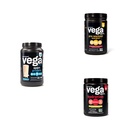 Vega Sport Routine Bundle - אבקת חלבון פרימיום וניל (20 משרתים) Strawberry Lemonade Preworkout Energyzer (25 משרתים) ולימונדה אלקטרוליטה (50 משרתים)