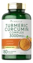 Carlyle Turmeric Curcumin תוסף | 3000mg 180 קפסולות | עם Black Pepper, Curcuminoids ו Bioperine | Non-GMO, Gluten Freeten