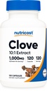 Clove 10:1 לחלץ 1000mg Equivalent Per לשרת, 120 קפסולות - טבעוני, GMO חינם, Gluten חינם, Gluten חינם