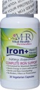 ברזל + עם ויטמין C, FOLIC Acid, B-12 & ZINC Preservative-Free, Gentle ו- non-constipating פורמולה עבור אבסורה מקסימלית. 30 Veggie caps - Vital Health Remedies