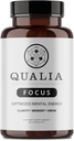 Qualia Focus Brain Booster תוסף | A Powerful Nootropic תוכנן כדי לספק אנרגיה נפשית, התראה, ריכוז וזיכרון | עם גינקו בילובה, L-theanine Plus | 1 חודש אספקה
