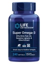 Life Extension Super אומגה 3 EPA / DHA שמן דגים, Sesame Lignans & אוליבץ - בריאות הלב, בריאות המוח, Inflammation Health Support, Gluten-Free, Easy to Swallow, non-GMO, 240 Softgels