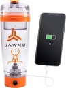 JAWKU POWER SHAKER BOTTLE עכשיו עם DRY STORAGE CONTAINER / A Powerful 11,000 RPM Mixer and Built-In Charger for Your מכשירים / 600 מ"ל (20oz). BPA חינם / NEW* DRY STORAGE CONTAINER