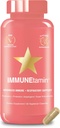 HAIRtamin IMMUNEtamin Immunity Booster קפסולות עם תמיכה הנשימה | Natural Immune Support Supplement & Antioxidant | Daily Multivitamin w/Elderberry, ויטמין C, Zinc, ויטמין D3